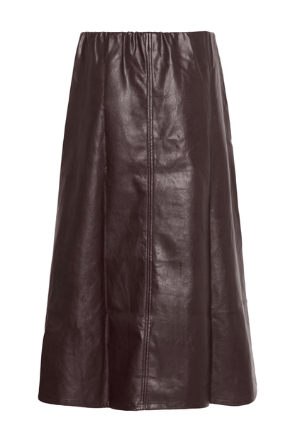 Culture 50112295 CUlilli PU Leather Look A - Line Midi Skirt - Dotique - Culture