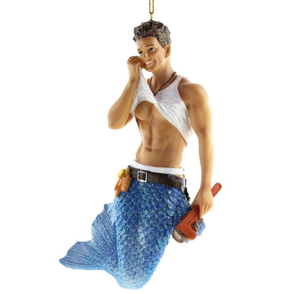 December Diamonds - Plumbers Crack Construction Worker Merman Ornament 55083