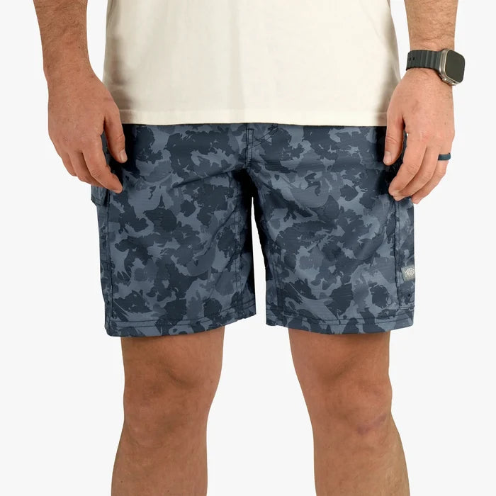 Deckhand Camo Short - Navy Grander Camo