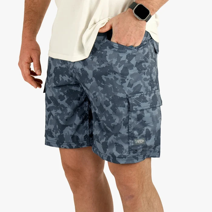 Deckhand Camo Short - Navy Grander Camo