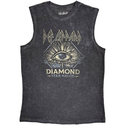 Def Leppard - Diamond Star Halos Charcoal Grey Unisex Tank Top