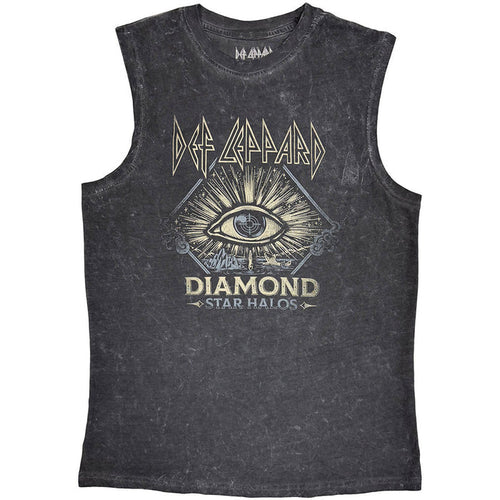 Def Leppard - Diamond Star Halos Charcoal Grey Unisex Tank Top