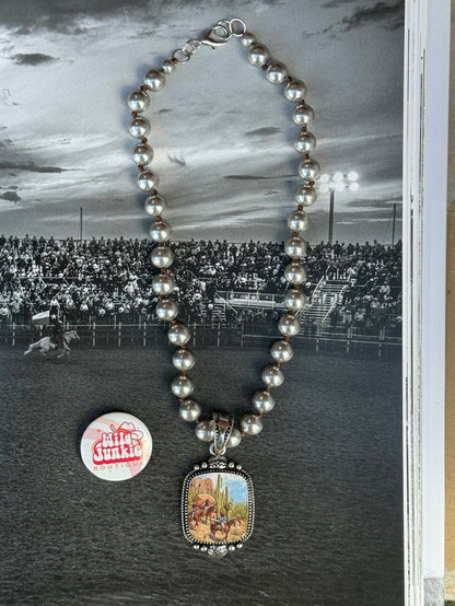 Desert Scene Pendant Necklace