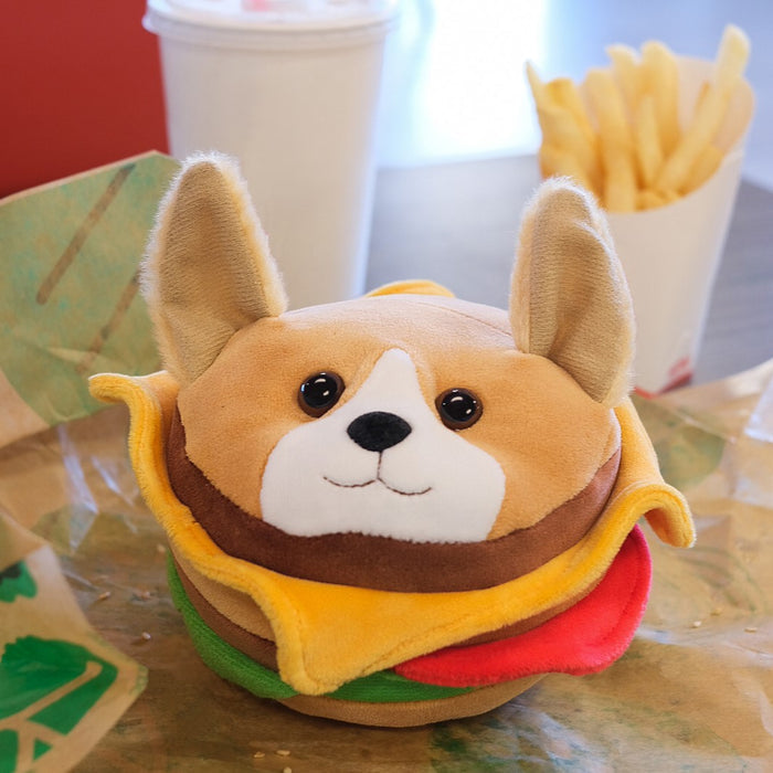 Douglas Cuddle Toys - Burger Corgi Macaroon Dog Foodie Plush 4723