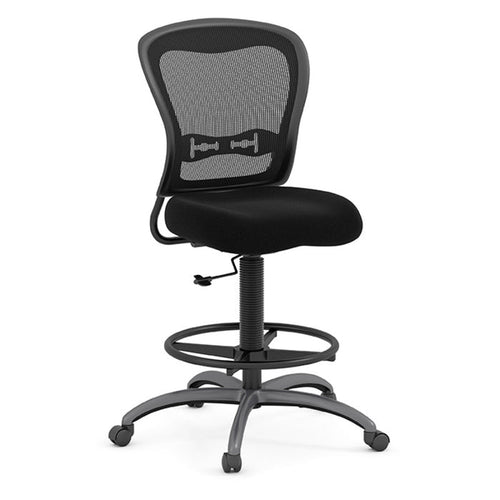 DRAFTING CHAIR-MESH-BLK 9106