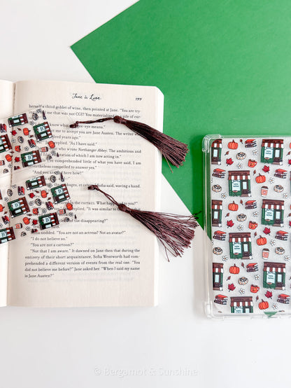 Dream Harbor Cozy Fall E Reader Case and/or Bookmark [Combined Listing]