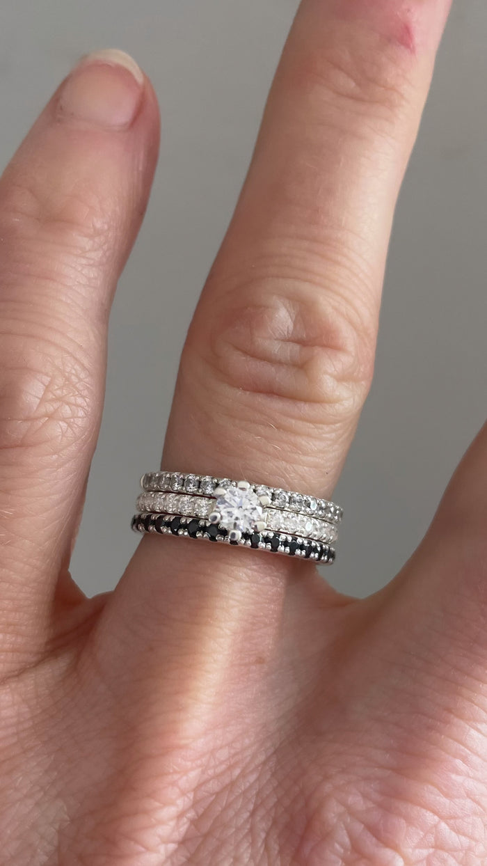 Elise Vigsel / Förlovningsring, Alliansring svarta diamanter 0,27 ct