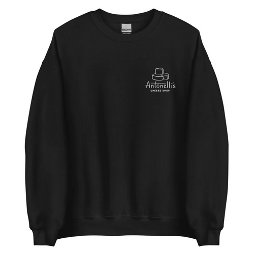 Embroidered unisex sweatshirt in black with Antonelli's logo on the chest.