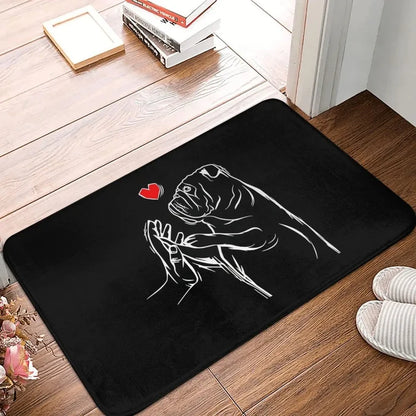English Bulldog Love Door Mat