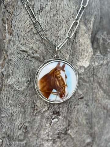 Equine Medallion Chain Necklace
