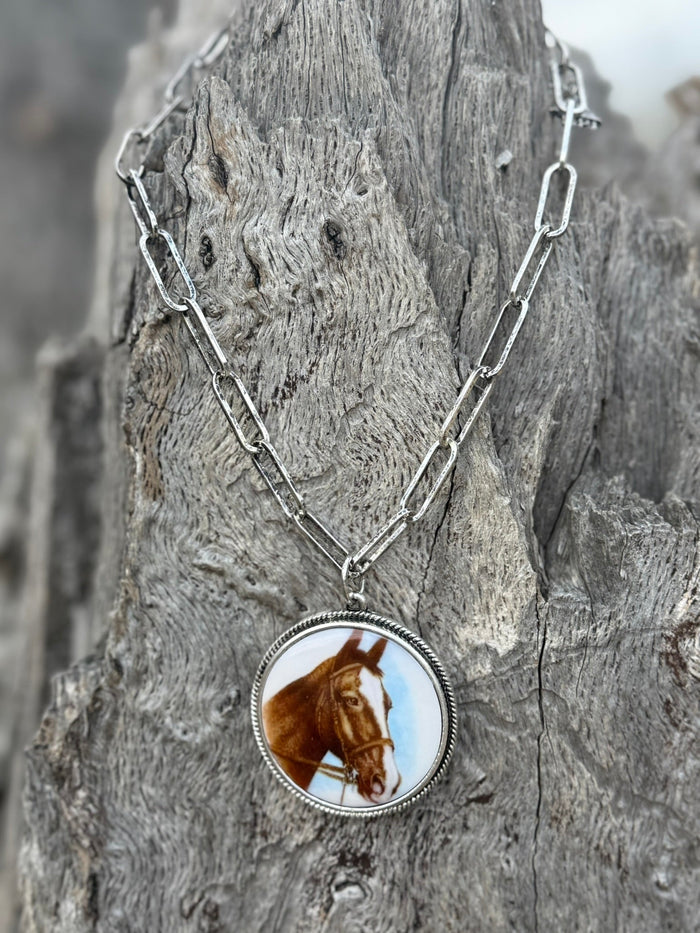 Equine Medallion Chain Necklace