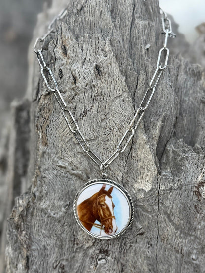 Equine Medallion Chain Necklace