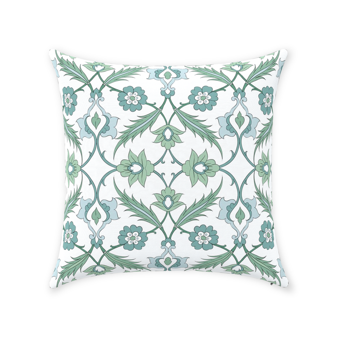 Esma Ottoman Cotton Pillows Sage Green