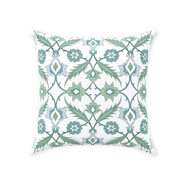 Esma Ottoman Cotton Pillows Sage Green