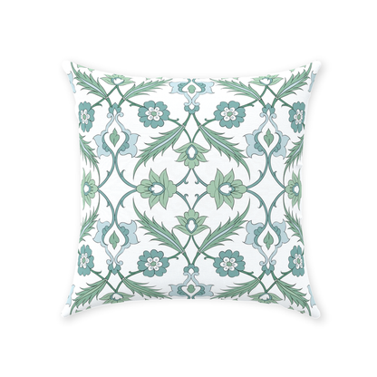 Esma Ottoman Cotton Pillows Sage Green