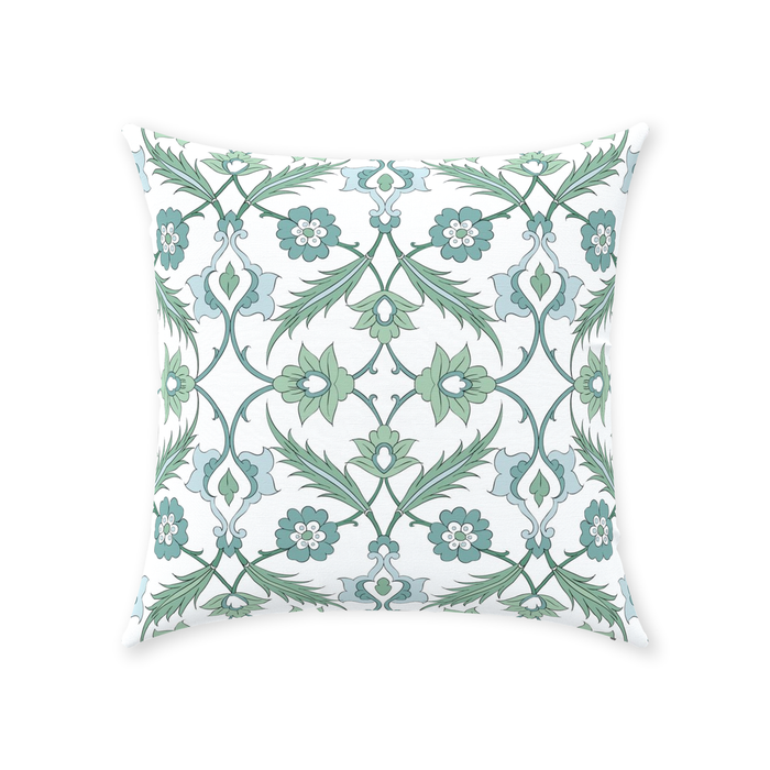 Esma Ottoman Cotton Pillows Sage Green