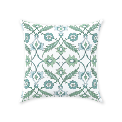 Esma Ottoman Cotton Pillows Sage Green