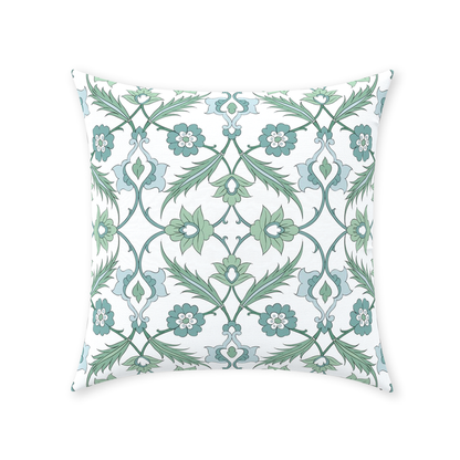 Esma Ottoman Cotton Pillows Sage Green