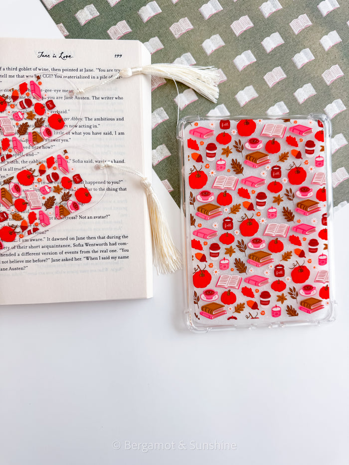 Fall Bookish Kindle Paperwhite Case – Cozy E-Reader Cover