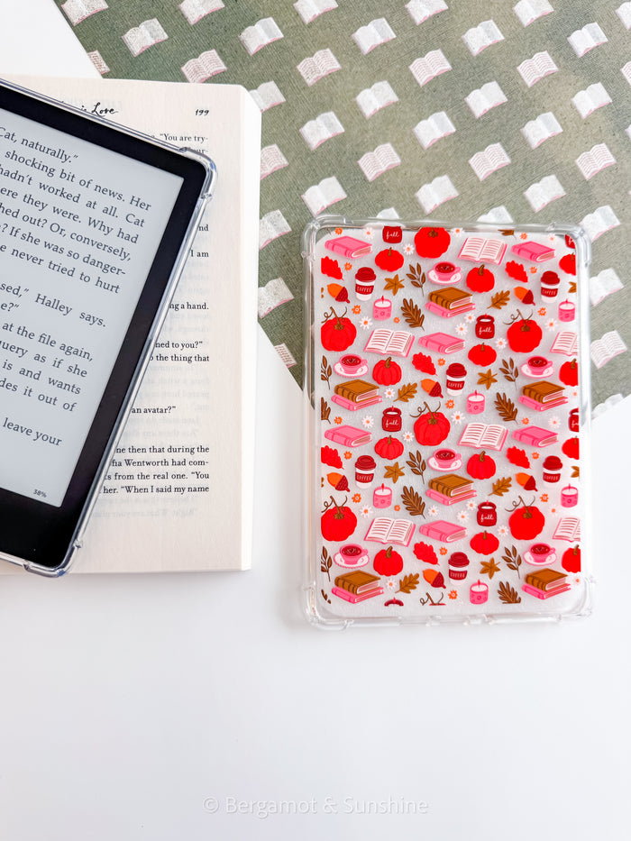 Fall Bookish Kindle Paperwhite Case – Cozy E-Reader Cover
