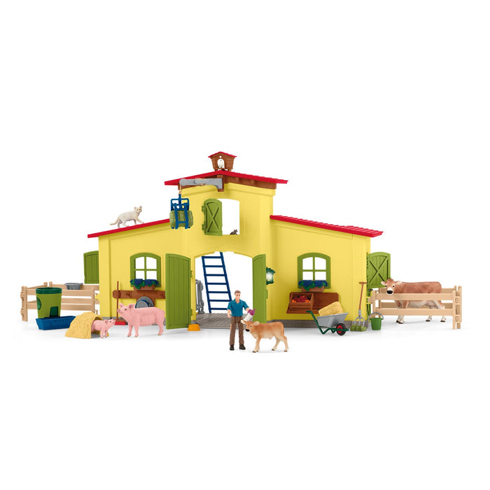 Farm with chicken coop and horse box