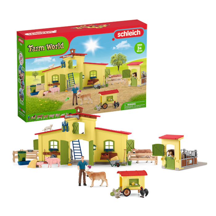 Farm with chicken coop and horse box