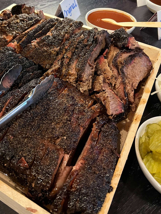 Sliced Brisket on a platter