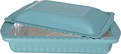 Foil Decor with Lid, AQUA BLUE