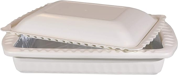 Foil Decor with Lid, WHITE