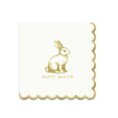 My Mind’s Eye PLNP1958 - Foil Happy Easter Bunny Cocktail Napkin (18ct)