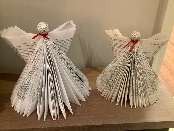Folded book angel table top