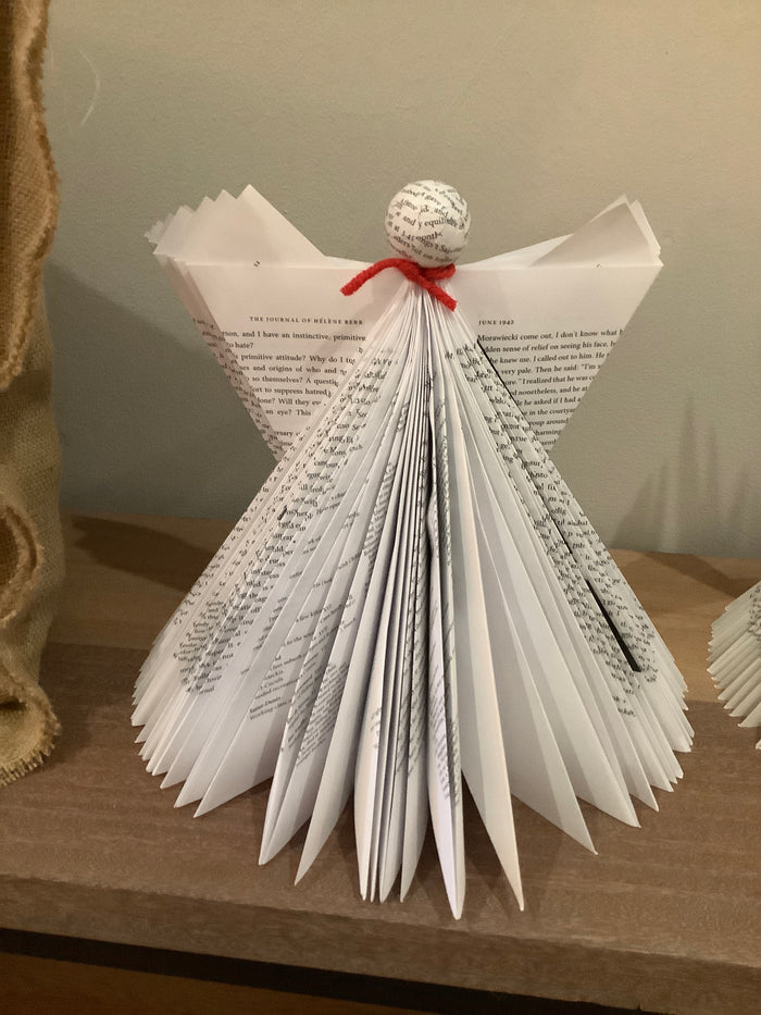 Folded book angel table top