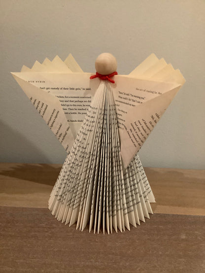 Folded book angel table top