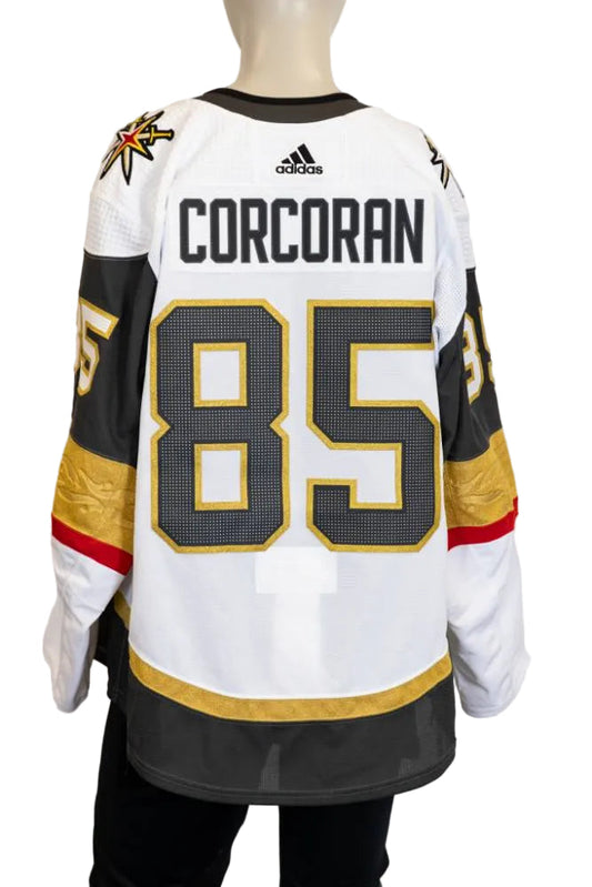 Game-Issued:#85 Connor Corcoran White Jersey 2022/23 Set 1-15586 - Vegas Team Store