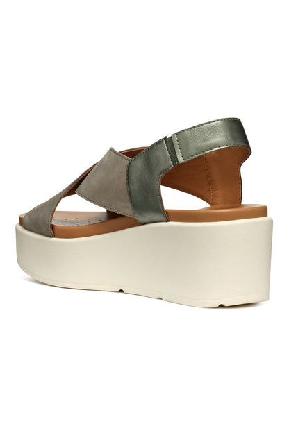 Geox Xand 2.2s Sage Green Wedge Sandal - Dotique