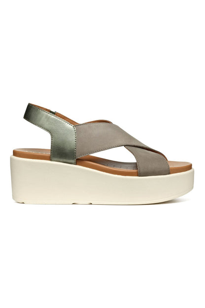Geox Xand 2.2s Sage Green Wedge Sandal - Dotique