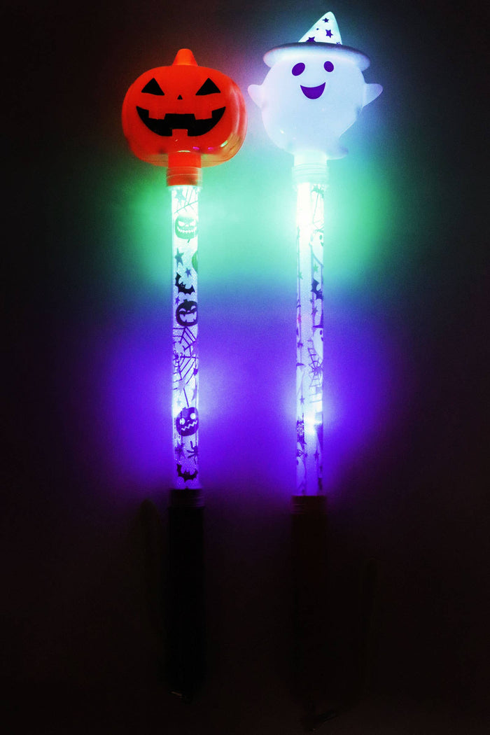 Ghost Pumpkin Head Colorful Led 1pc Light-up Wand