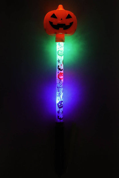 Ghost Pumpkin Head Colorful Led 1pc Light-up Wand