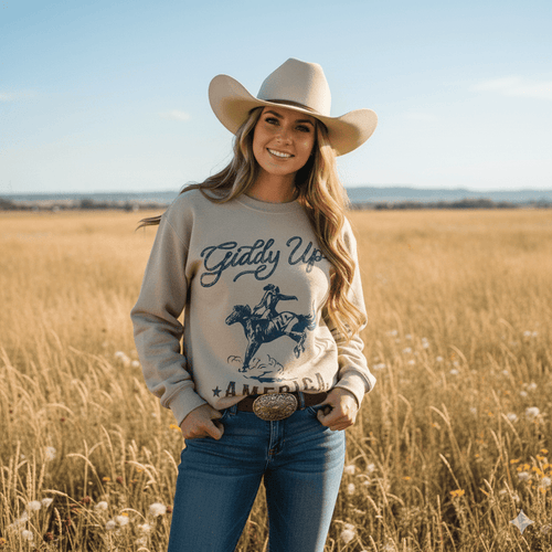 Giddy Up America Graphic SweatshirtSandS