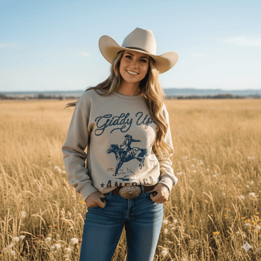 Giddy Up America Graphic SweatshirtSandS
