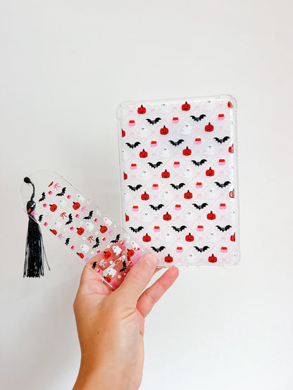 Girly Halloween E Reader Case and/or Bookmark [Combined Listing] – Spooky E-Reader Cover