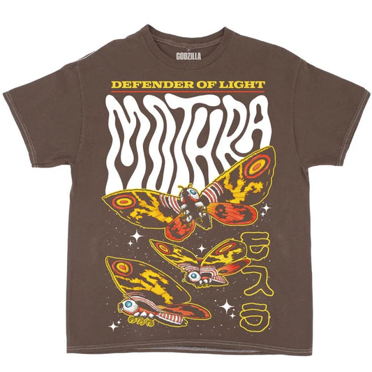 Godzilla - Mothra Liquid Text Black T-Shirt
