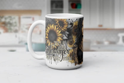 Golden Petals, Unbreakable Spirit | Inspirational Sunflower Mug | 1314 Creations