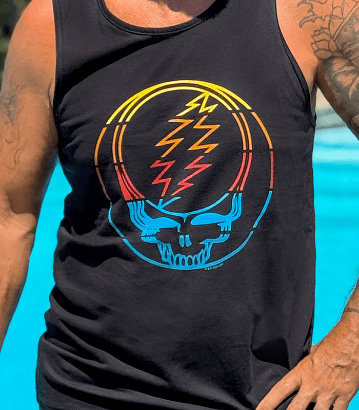 Grateful Dead Retro Stripes Stealie Unisex Tank