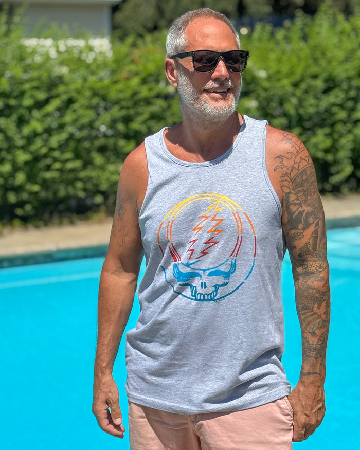 Grateful Dead Retro Stripes Stealie Unisex Tank