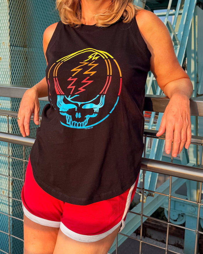 Grateful Dead Retro Stripes Stealie Women's Tank