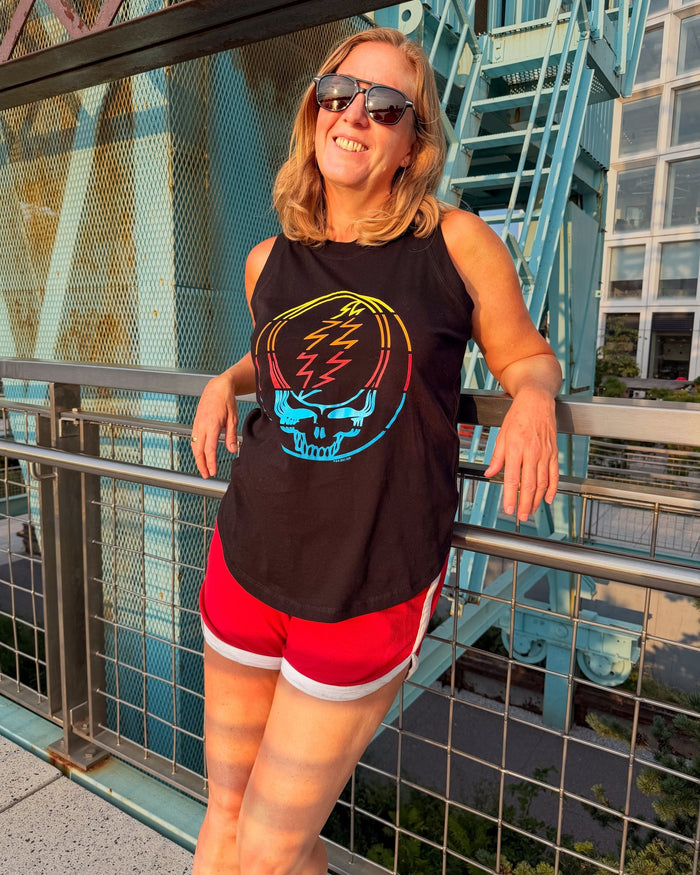 Grateful Dead Retro Stripes Stealie Women's Tank