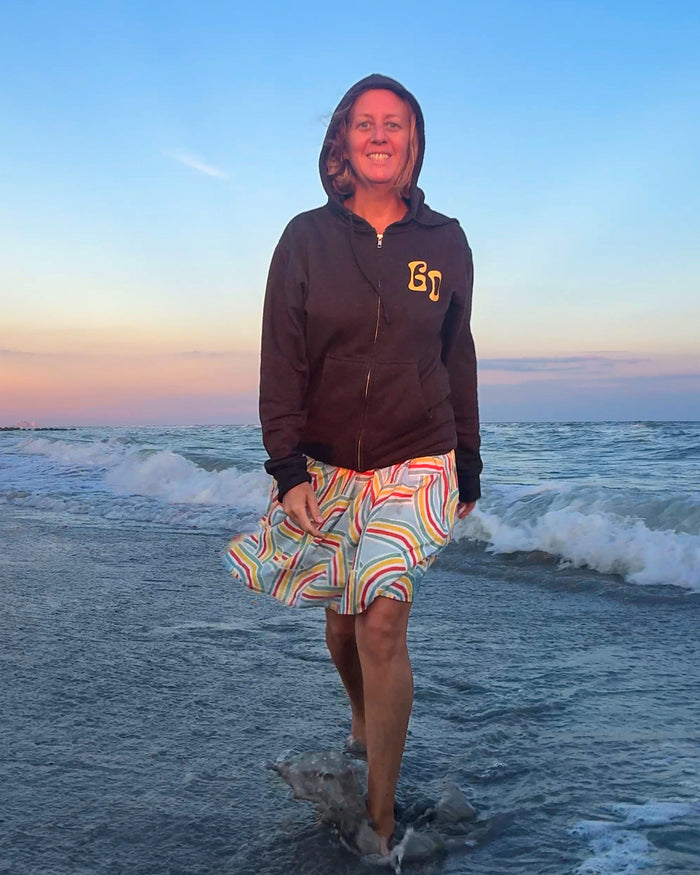 Grateful Dead Yellow Stripes Stealie Unisex Zip Hoodie
