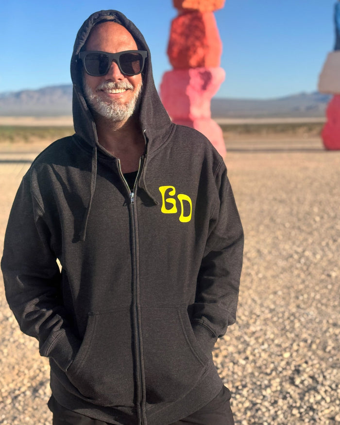 Grateful Dead Yellow Stripes Stealie Unisex Zip Hoodie