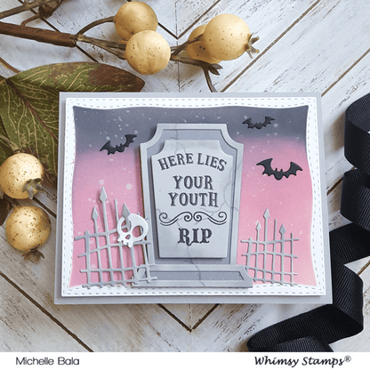 Grave Epitaphs Clear Stamps - Whimsy Stamps
